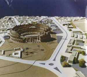 Tunisia 1961-62. Conservazione dell'anfiteatro romano di El-Djem: Piano di sviluppo urbano (Archivio Studio Barucci)